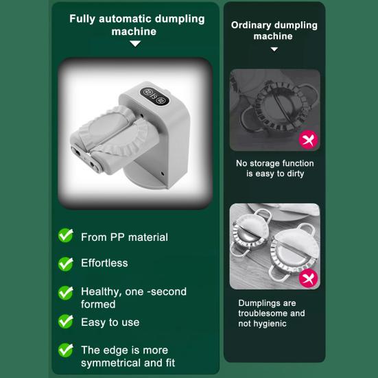 2 Modi, eine Sekunde Knödelformmaschine mit Löffelbürste, elektrische automatische Knödelverpackungsmaschine, Küchenwerkzeuge