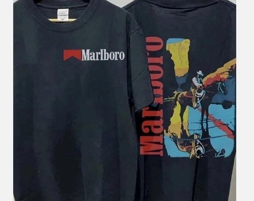 Vintage 1990s Marlboro! Man shirt Cowboy T-Shirt - HOT ITEM - SALE 4XL