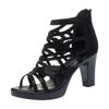 Römische Sandalen High Heels tragen neue Schmetterling Hohl Cool Stiefel Fischmaul Schuhe Temperament Schuhe