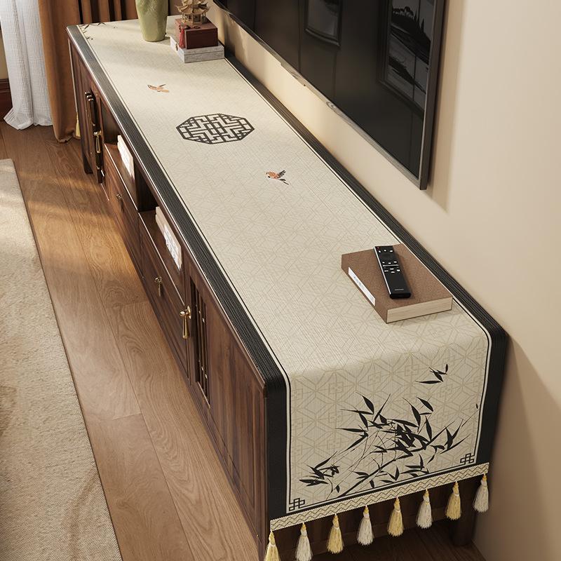Zen TV-Schrank, Tischdecke, Couchtischabdeckung, Kommode, Schuhschrank, Beistellschrank, Hochwertige Staubtischdecke