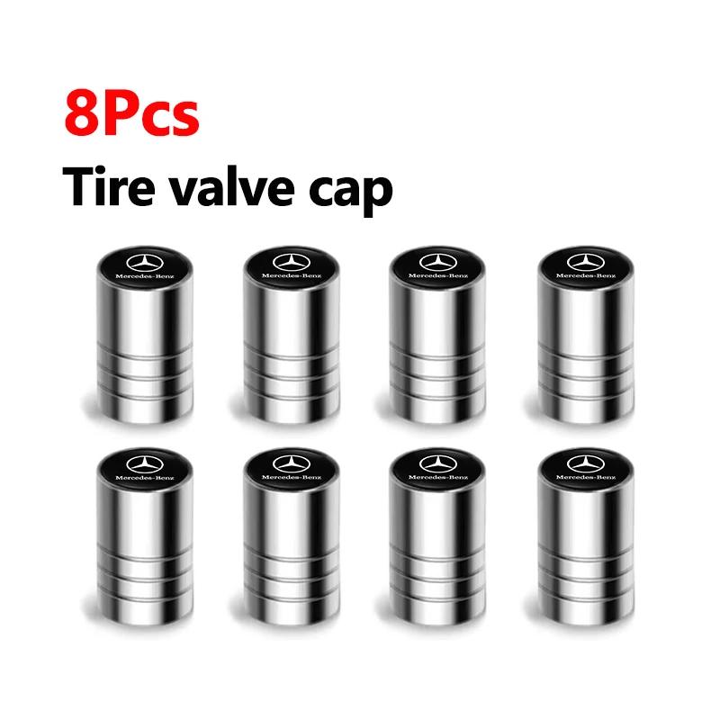 TSGWS1 2025 Hot 4/8Pcs Car 3D Logo Tire Valve Caps Emblem Cap Case For Mercedes Benz AMG Smart W205 C300 W203 W206 W108 W124 W126 W168
