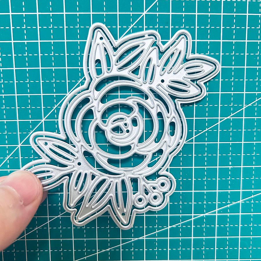 Rose Flower Leaves Shaker Metal Cutting Dies for DIY Scrapbooking Cutting Die Paper Cards Embossed Decorative Craft Die Cut