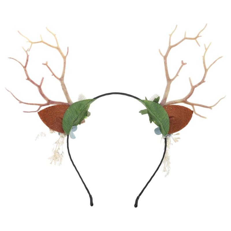 Cute Tree Branch Reindeer Antler Hair Hoop Women Photography Makeup Headband for Christmas Party Hair Accessories