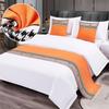 Nordic Cotton Linen Bed Runner Luxury Printing Embroidery Bed Flag Throw for Hotel Home Wedding Bedding Decor Bed Tail Towel