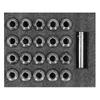 20pcs Wheel Lug Nuts M14x1.5 Thread 2in Height T304 Stainless Steel Anti Corrosion Locking Lug Nuts