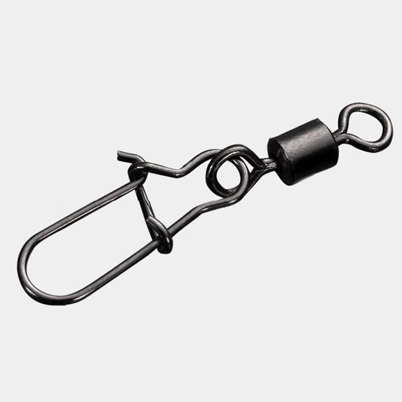 40 Pcs Stainless Steel Fishing Connector Pin Bearing Rolling Swivel Snap In Box Fishing Tackle Accessories For Lure Hook