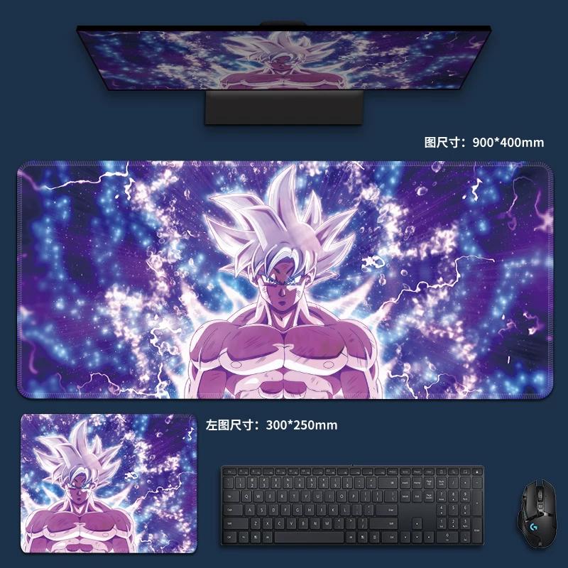 Creative PU Leather Mouse Pad Oversized Dragon Ball Computer Keyboard Pad Son Goku Animation Boys Anti-slip Mouse Pad Game E-sports Special Table Mat