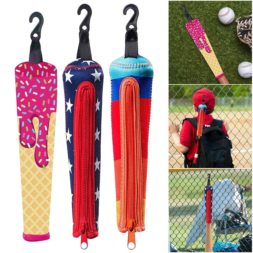 Kryt rukojeti baseballové a softballové pálky, kryt rukojeti baseballové pálky, ochranný háček na pálku pro zavěšení na plot