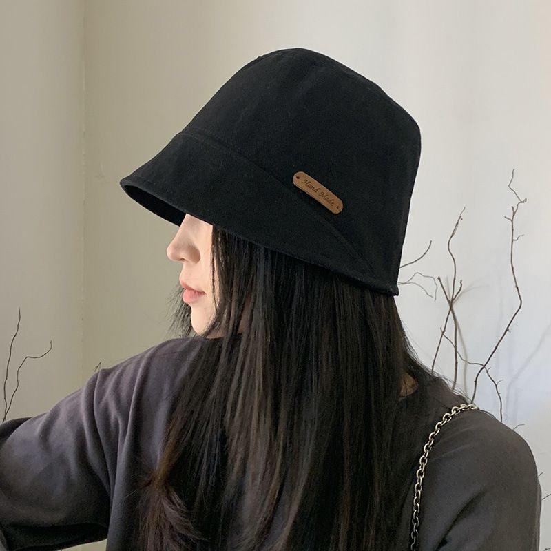 

Bucket Hat Women s Summer Outing Korean Style Sun Hat Fashion Big Head Circumference New Arrival Sun Hat Sun Protection UV Hat Black Adjustable