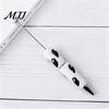 Unique DIY Crafting Supplies Halloween Rhinestone Beadable Pen, Sparkly Cat Pumpkin Ghost Plastic Beaded Cartoon Writing Pens Glitter Black