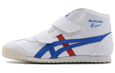 Mexico Mid Runner Synthetic Leather Hook and Loop Mid Top Kids Lifestyle Shoes White 1184A002-100