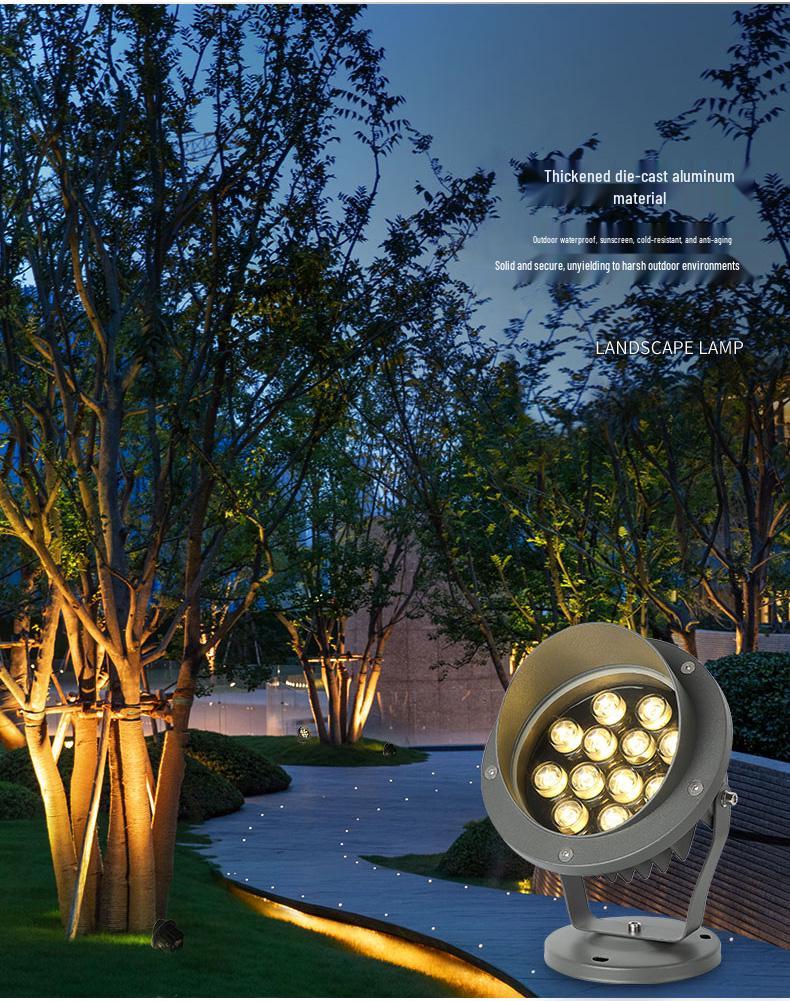 Outdoor Waterproof Tree Spotlight, Garden Floodlight, Landscape Light, Ground Plug Lawn Light