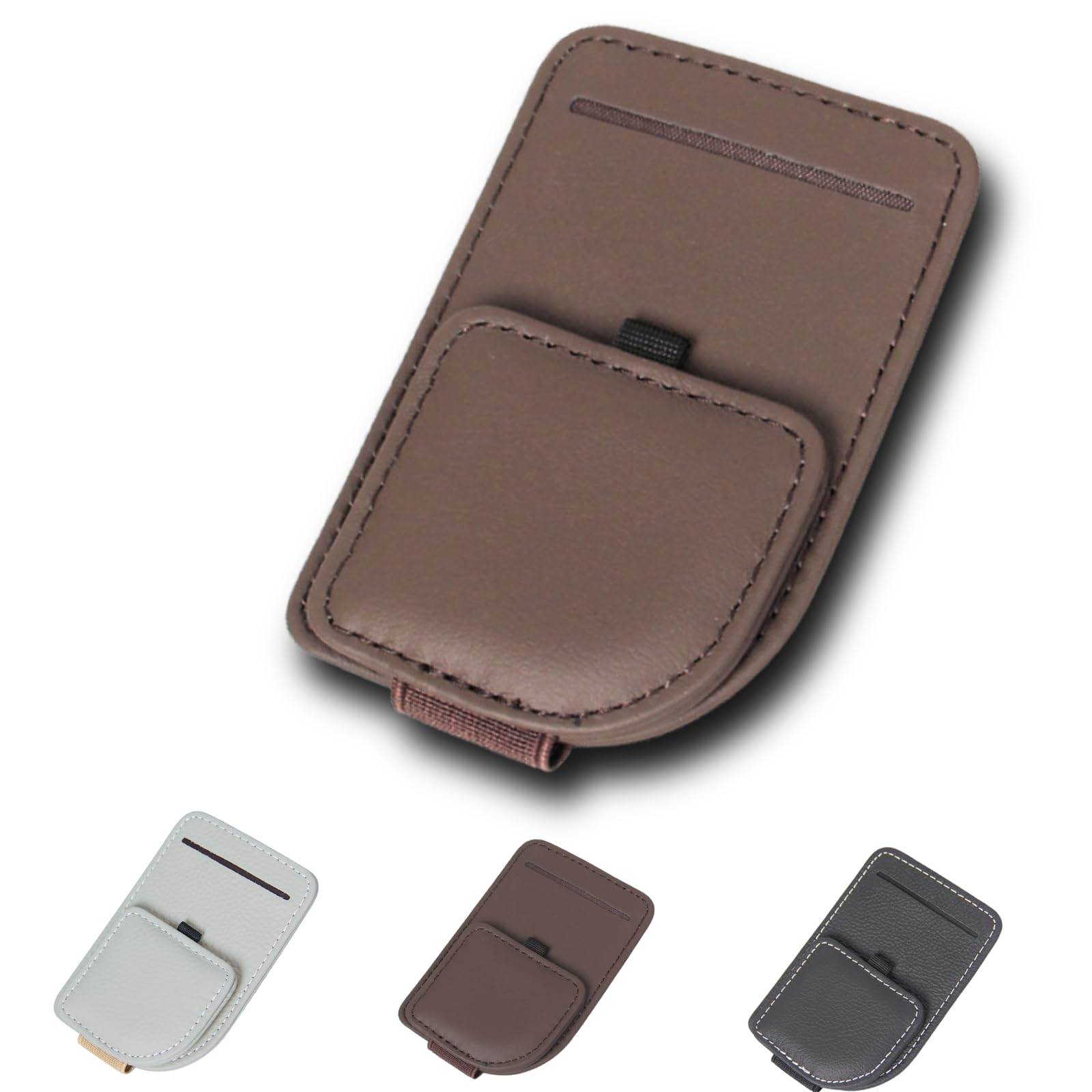 

Автомобильные очки Card Car Sun Car Солнцезащитные очки из коровьей кожи [Archtypes] Держатель, держатель, козырек, хранение, козырек, хранение, держатель, (коричневый)