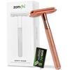 Safety Razor - Rose Gold Metal - Woman - Effective Shave - Non-slip Handle - Ideal Gift