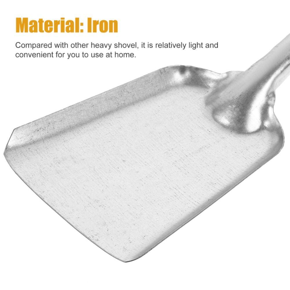 Easy to Store Thickening Coal Shovel Iron Sturdy Slag Shovel Stove Shovel Useful Strong Garden Fireplace Shovel Home argento