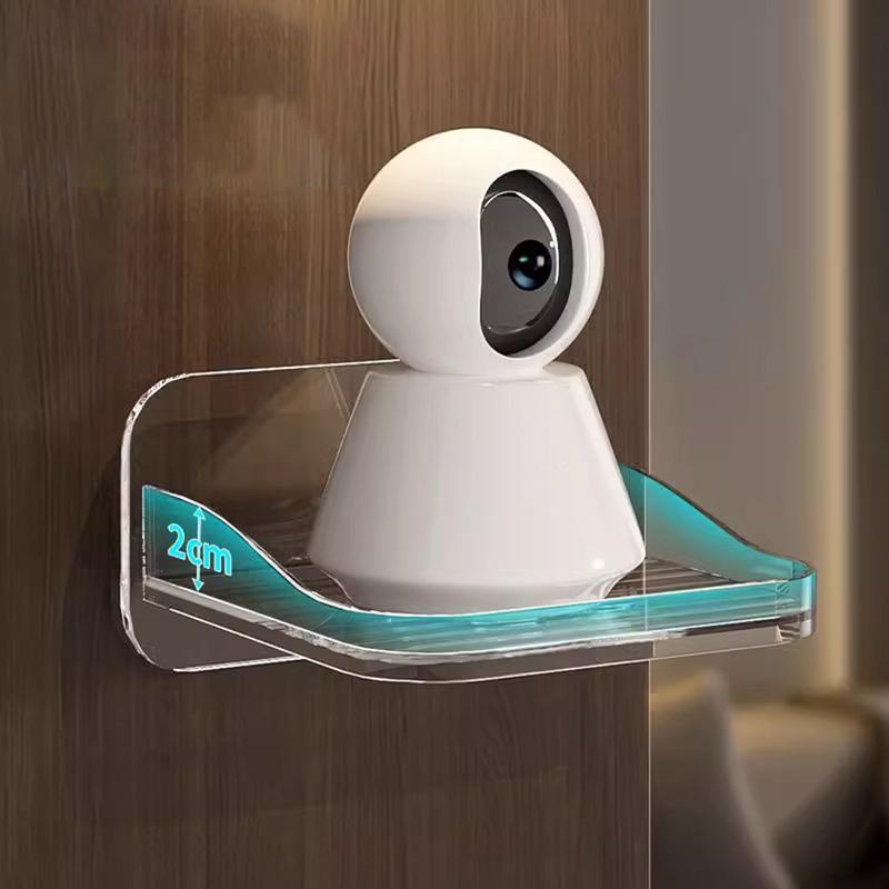 Camera Holder Shelf Floating Holder Bracket Wall Mounted Camera Holder Shelf Security Storage Stand Clear Wall Shelf For Monitor