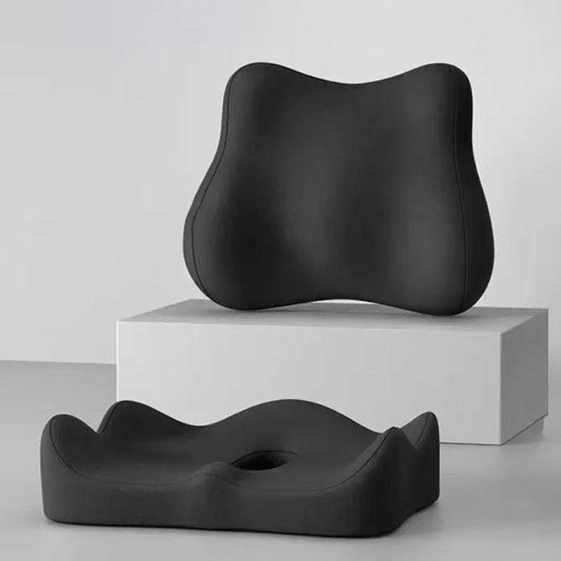 Curved Memory Foam Cushion - Coccyx Comfort; Ideal Pressure Relief for Car or Office, 1PC