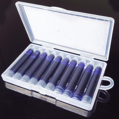 10Pcs Disposable Blue Ink Fountain Pen Ink Cartridges Refill Universal Design Length Fountain Pen