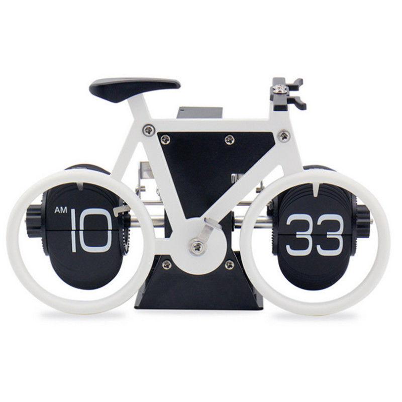 Desktop Clock European Creative Flip Down Page Desk Clocks Retro Flip Table Clock Mechanical Automatic Home Decor