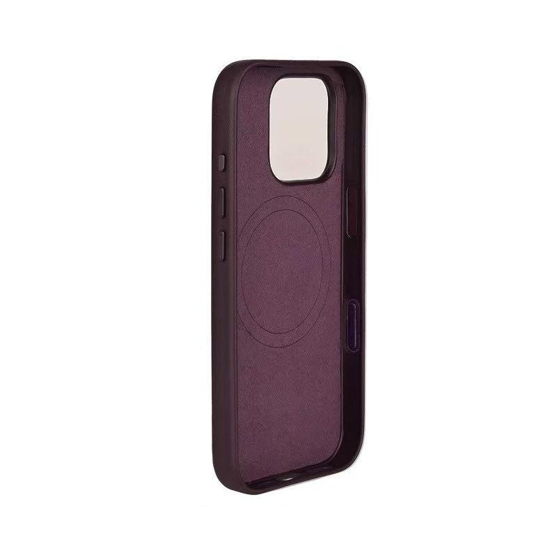 Quality Leather Phone Case Cover with MagSafe for iPhone 13 14 15 Pro ProMax with Back Logo GZW