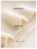 Women's Retro High-Neck Cable Knit Cashmere Sweater, Loose-Fit, Light Color, Pullover Style