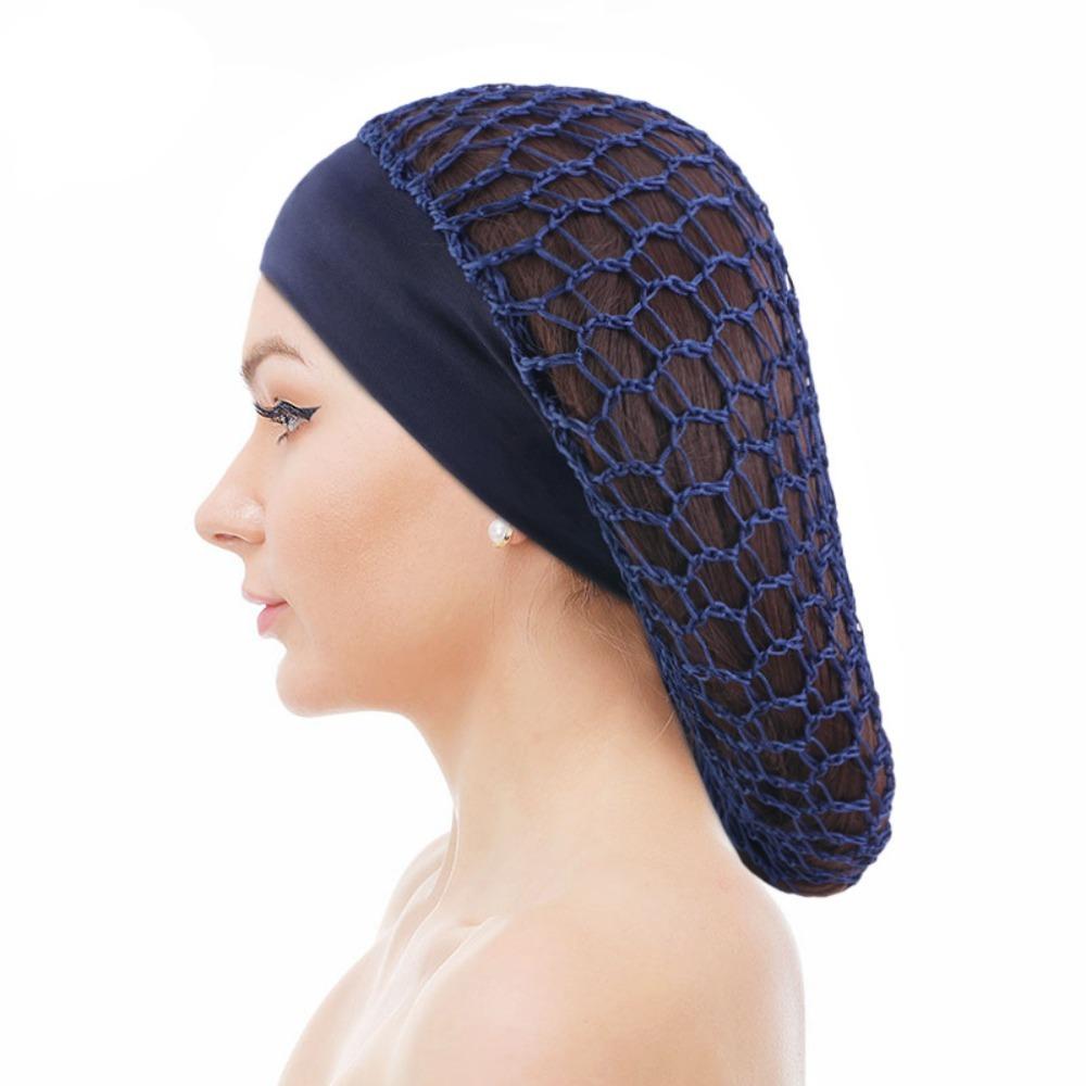 Wide Band Crochet Hair Snood Night Cap Hair Care Sleeping Hat Hair Accessories Mesh Hair Net  Women
