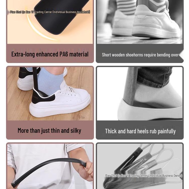 Magnetischer Schuhlöffel mit langem Griff zum einfachen Anziehen der Schuhe - Ideal für Schwangere und ältere Menschen.