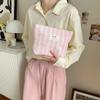 Retro Stripe Cosmetic Bag for Women Portable Canvas Travel Toiletries Storage Bags Female Makeup Case Clutch Purse Handbags
