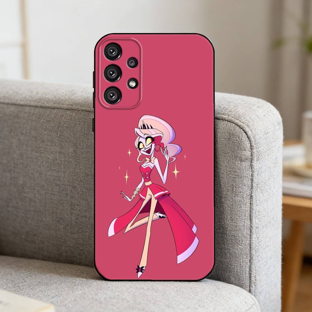 H-Hazbin Hotel C-Charlie Morningstar  Phone Case For Samsung S25,S24,S21,S22,S23,S30,Ultra,S20,Plus,Fe,Note,10,9,5G Black Cover