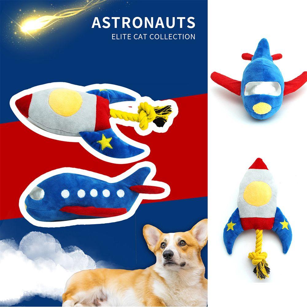 

Мягкие молярные принадлежности для домашних животных, звучащий самолет, креативная ракета, устойчивая к укусам, игрушка для собак