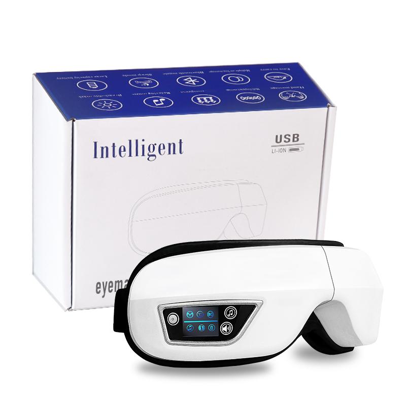Eye Massager Folding Vibration Airbag Eye Mask Compress Eye Care Instrument Music Eye Massage Glasses Relax Fatigue Device Protect Eyesight and Vision