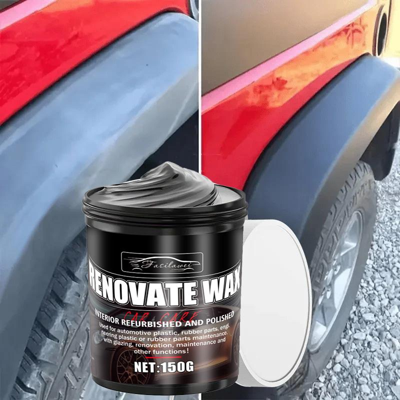 Pasta reparadora para parachoques de coche: restaura el cuero sintético con plástico, realza el efecto negro, pulimento para coches con recubrimiento renovador.