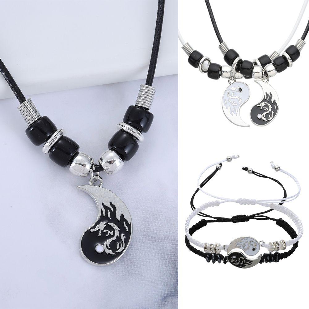 

Valentine s Gift Jewelry Birthday Braided Hand Rope Wristband Lovers Necklace Couple Bracelet