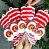 6pcs Hongbao Scratch Card Money Bag Lion Dance Lucky Money Packet Cartoon Red Pocket  Birthday