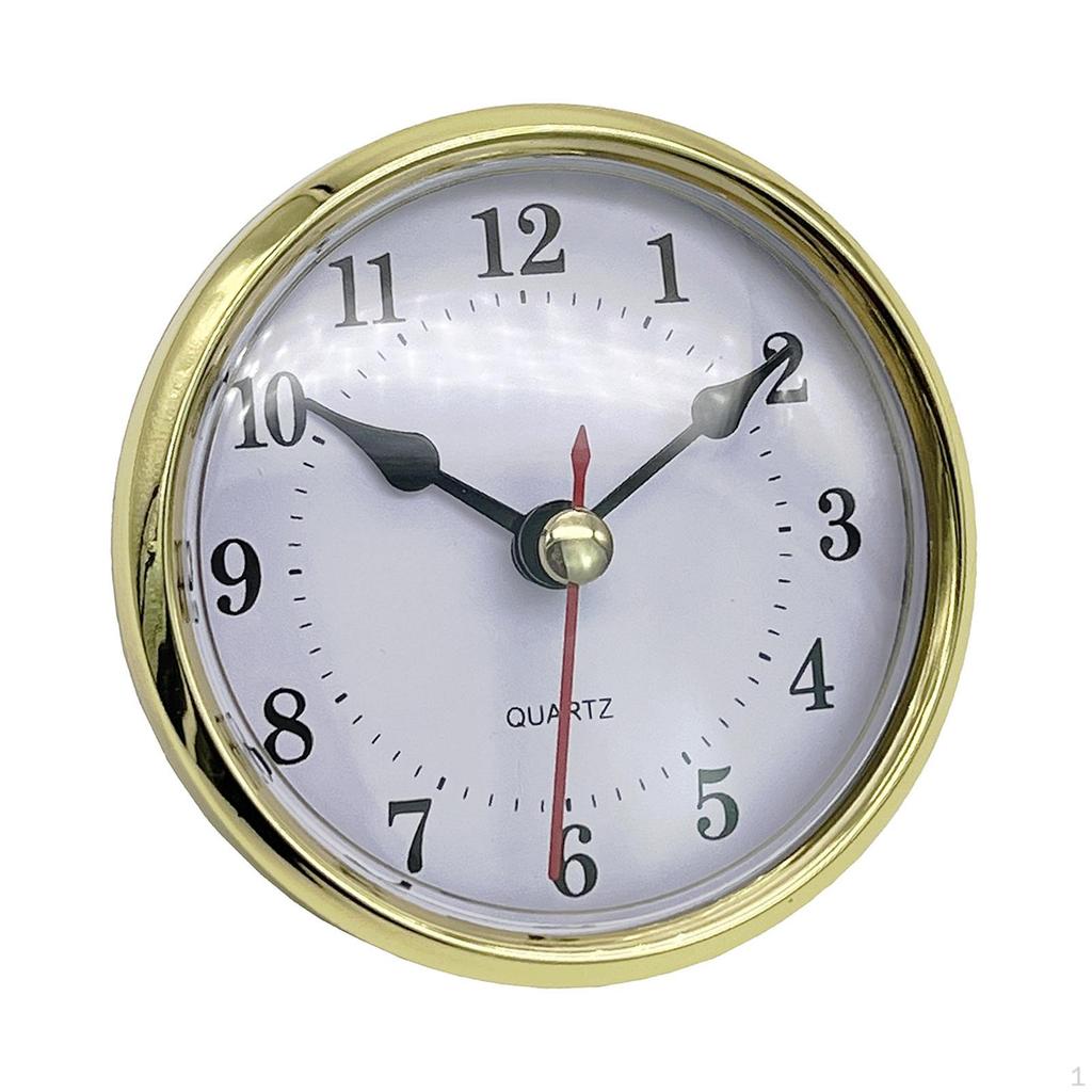 Clock Insert Round Mini 8cm Replacement for Living Room Guest Classroom Arabic Number