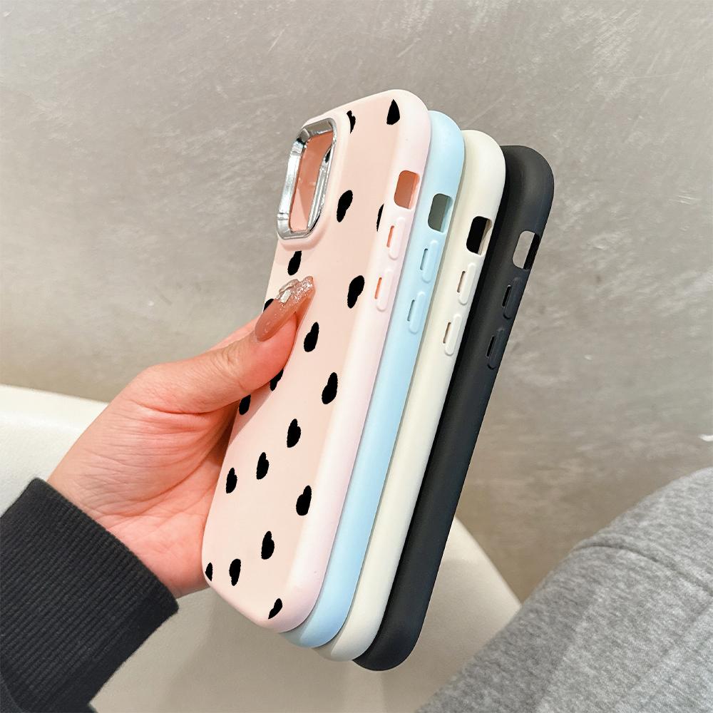 Solid Color Silver Edge Lens Fatty Casing Soft TPU Liquid Silicone Cover Shockproof Phone Case for Huawei Honor iPhone Infinix Tecno Vivo