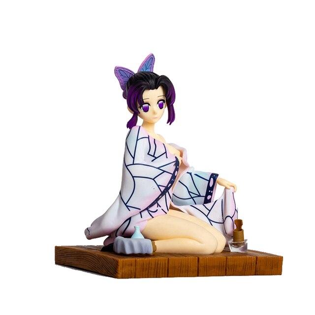 Demon Slayer Gk Anime Action Figure Model Kochou Shinobu 17cm Pvc Sexy Girl Statue Collection Toys Desktop Decoration Figma
