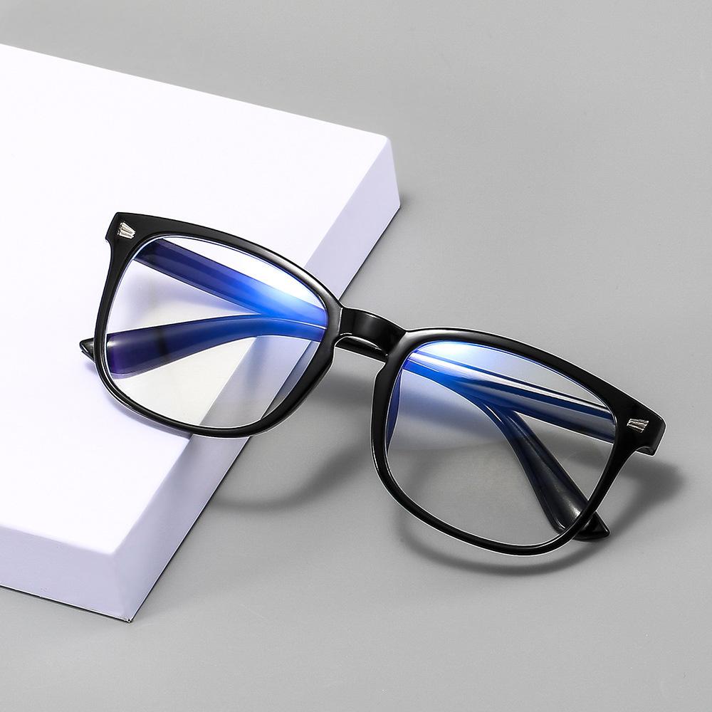 Fashion Unisex Square Glasses Plain Glasses Full Frame Glasses for Men and Women Radiation Protection Optical Glasses
