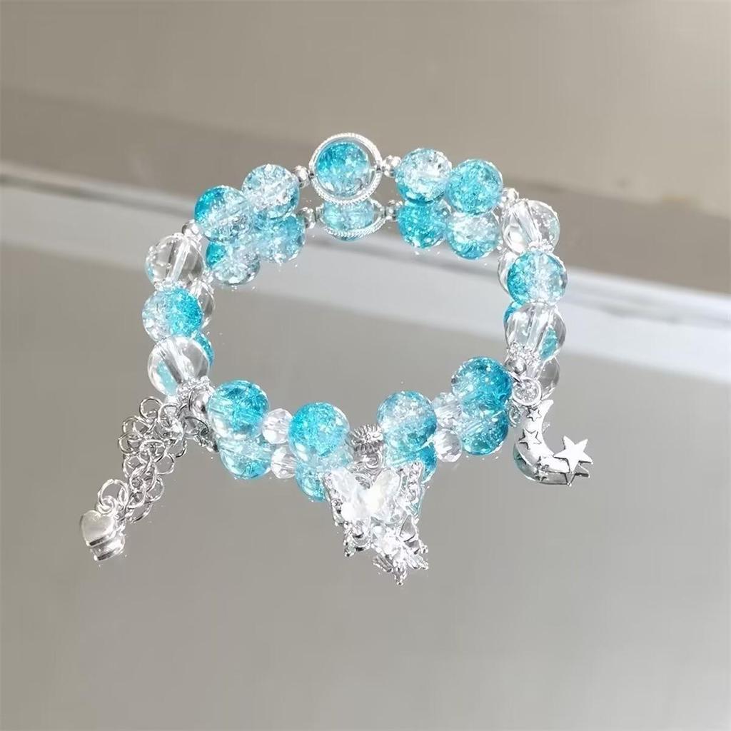 Set di Braccialetti da Donna di Alta Gamma Nove Pezzi con Design a Farfalla in Stile Cinese