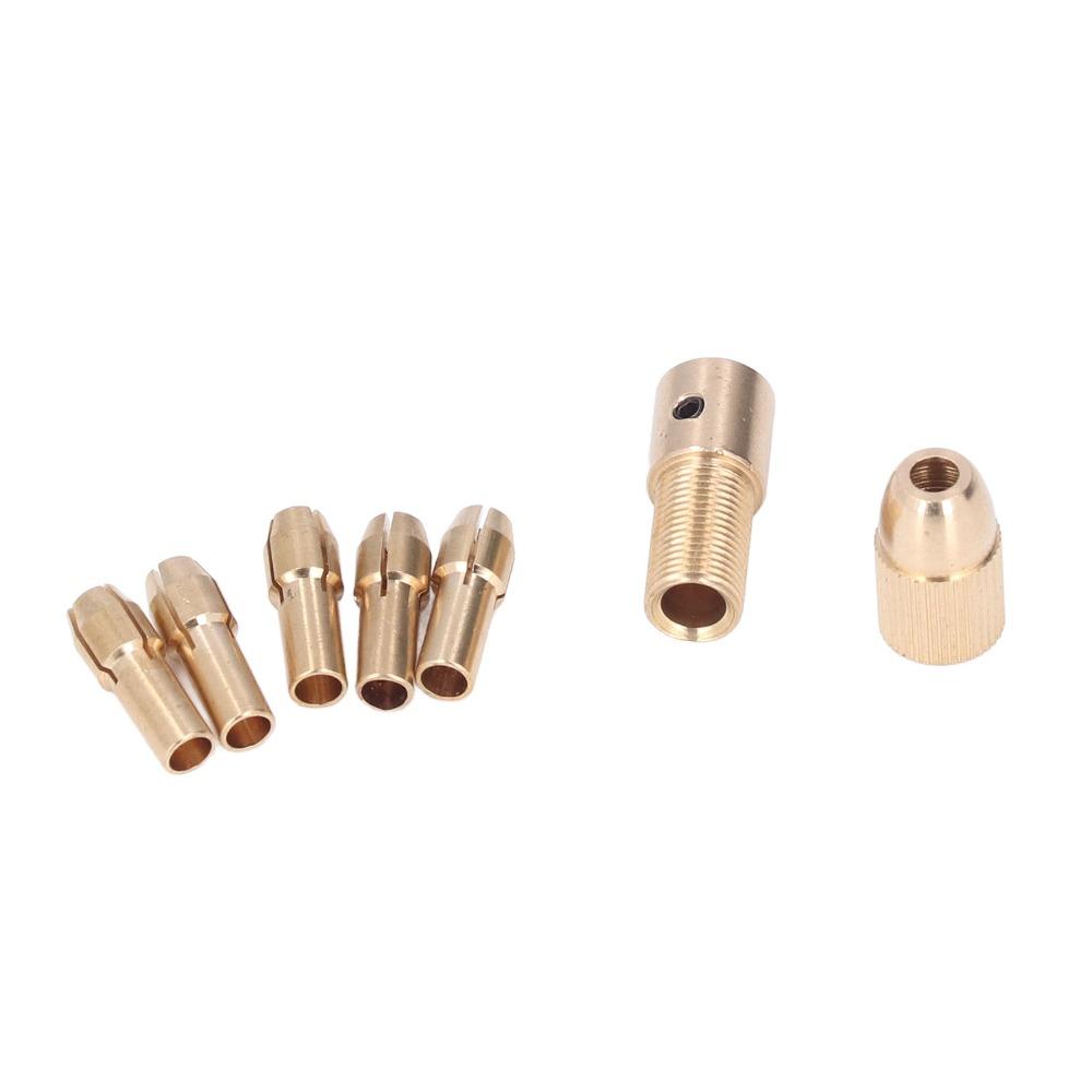 3 sets 0.5-3mm Capacity Brass Drill Chuck 4 Jaw Electric Drill Chuck  For Rotary Tools