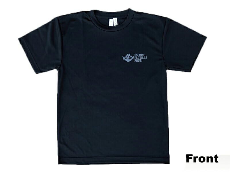 Fuji Uniforms Japan Self-Defense Forces T-Shirt (4th Escort Group HQ Yatagarasu) JMSDF Yatagarasu Quick-Drying Short Sleeve Size 4EF (GL, 4L)