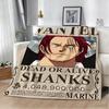 O-One Piece Luffy Shanks Kaido Anime Wanted Flannel Blanket Soft Throw Blanket Art For Home Decor Bedroom Bed Sofa Picnic Gifts