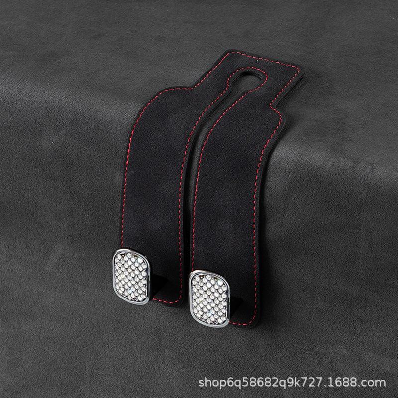 Multifunktionaler Autohaken mit Wildleder-Finish, Zinklegierung, Kleine Größe, Metallhaken vorne und hinten