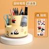 1pcs 360 degree rotating pen holder, stepped pen holder, large capacity storage box, multifunctional storage pen holder