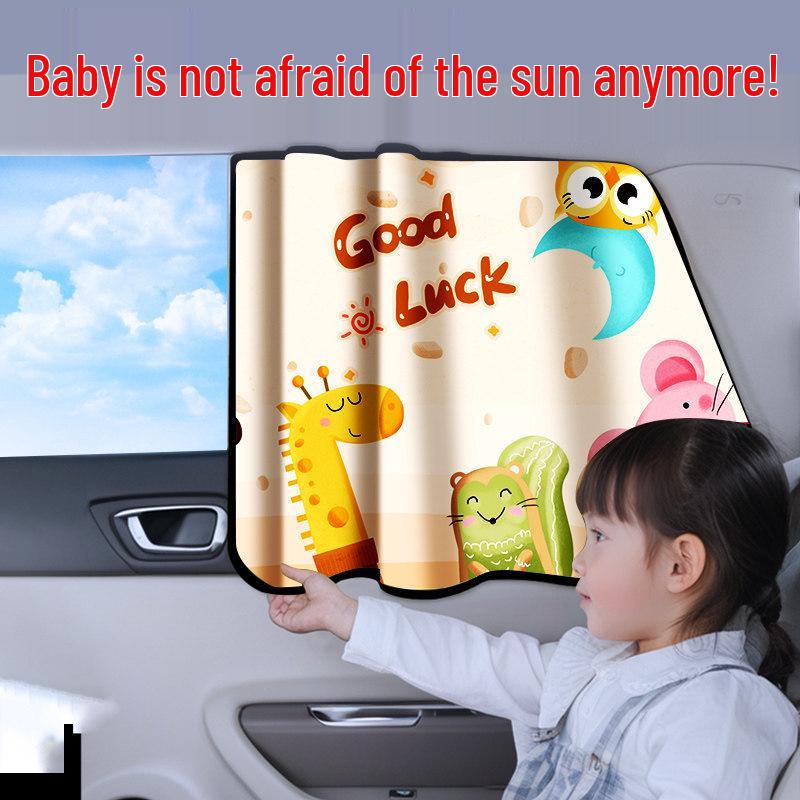 Children's Car Interior Sunshade Curtains for Rear Window