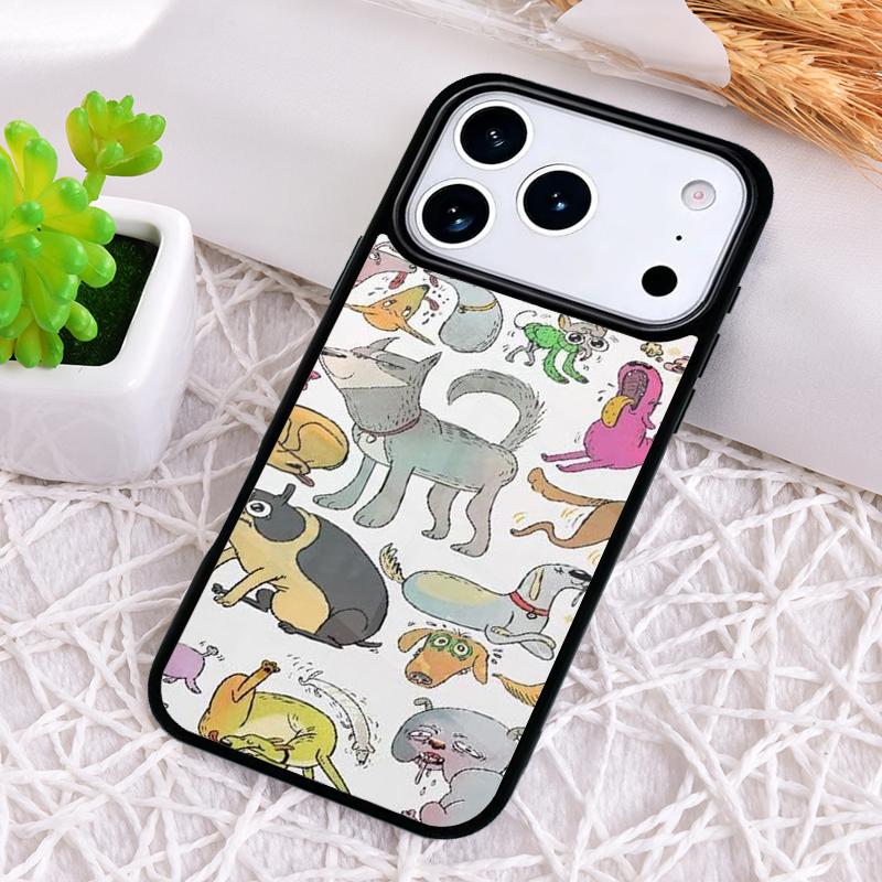 Cute Dog Puppy Collage Phone Case for iPhone 17 Air 16 15 11 12 14 13 Pro Max Shockproof Cover