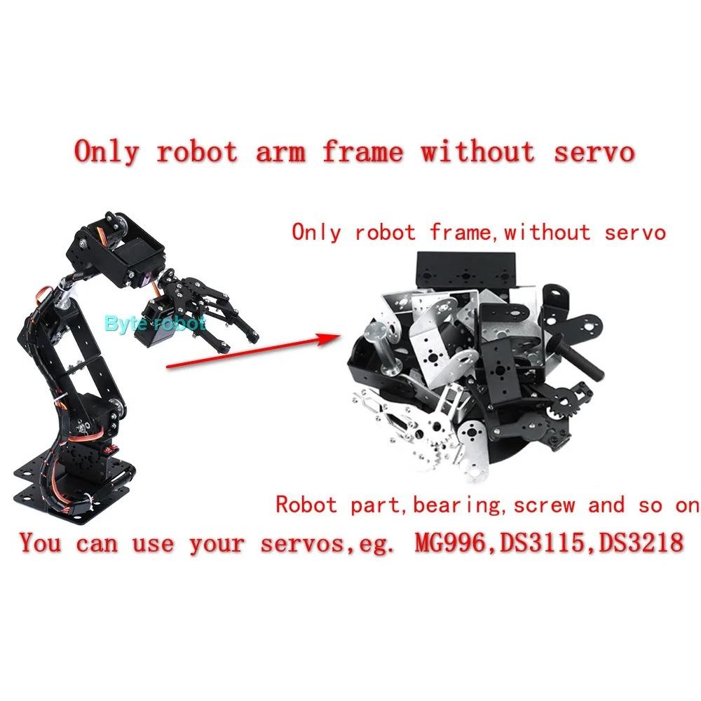 Robotic Arm Kit 6 Dof Programming Robotic Arm DIY kit for Arduino Raspberry Pi Robot For UNO/ESP32 Open Source Code and Tutorial