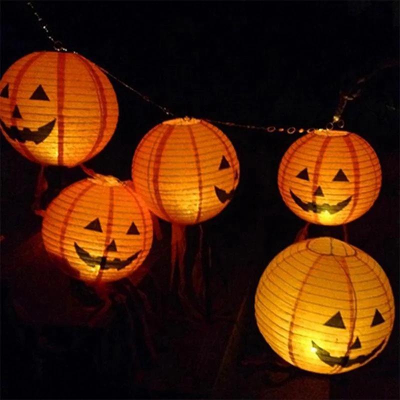 Halloween Paper Lanterns Pumpkin Spider Bat Skeleton Lanterns for Halloween Party Decorations Indoor Outdoor Party Supplies
