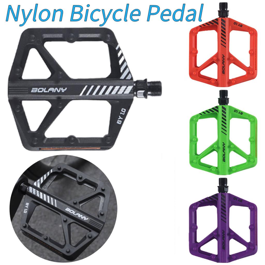 1PCS Mountain Bike Pedals DU Sealed Bearing Bike Platform Pedal with Reflector Waterproof Safety Pedals MTB Bike Accessories