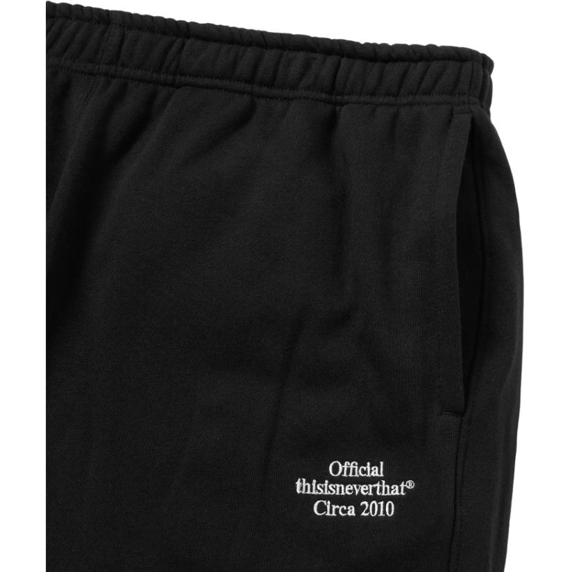 Thisisneverthat SS25 Pocket Embroidered Logo Loose Fit Cuffed Knit Sweatpants Unisex Sweatpants Black TN251TPAWP02BLK